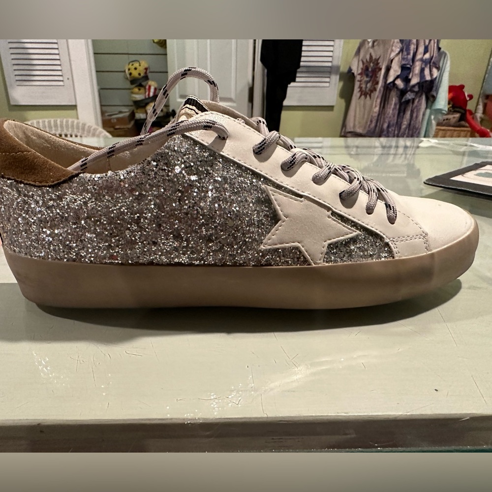 ShuShop Silver Sparkle Sneakers